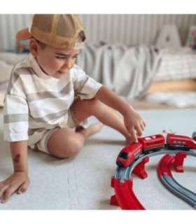 WOOPIE elektrirong, autorada, tuletõrje, helikopter, autod, 92 osa.