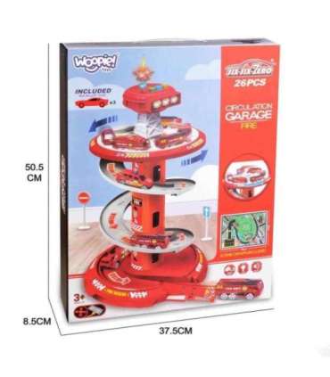 WOOPIE spiraalrada garaaž mänguautodele, 3 tk.