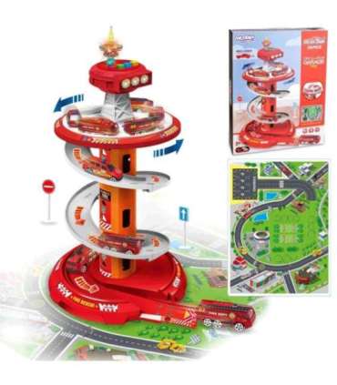 WOOPIE спиральная трасса-гараж для машинок, 3 шт.