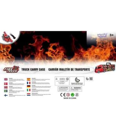 WOOPIE 3-ühes veoauto-transporter komplekt, punane, 11 osa.