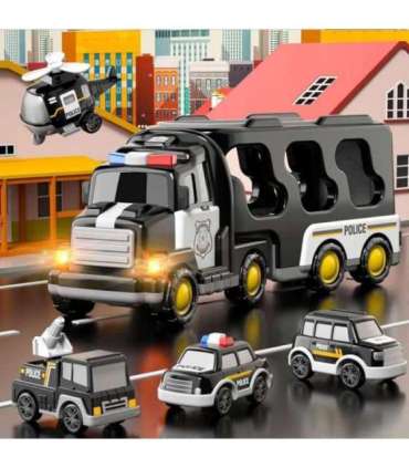 WOOPIE teepuksiirauto komplekt 5 autost - politsei