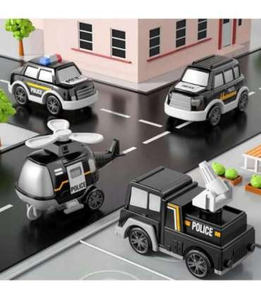 WOOPIE teepuksiirauto komplekt 5 autost - politsei