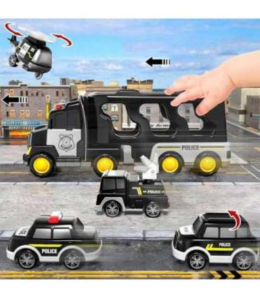 WOOPIE teepuksiirauto komplekt 5 autost - politsei