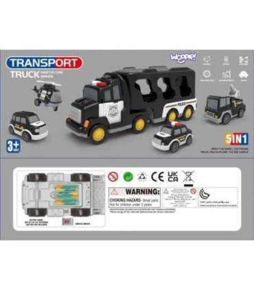 WOOPIE teepuksiirauto komplekt 5 autost - politsei