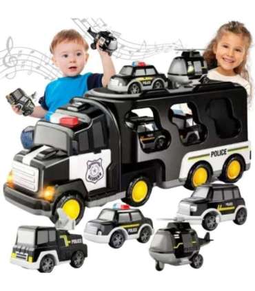 WOOPIE teepuksiirauto komplekt 5 autost - politsei