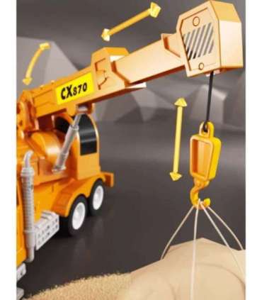 WOOPIE интерактивный кран-грузовик с подвижным крюком 1:14