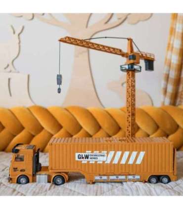 WOOPIE Грузовик 6-в-1 Набор для строительства Кран Машинки с заводным механизмом Аксессуары