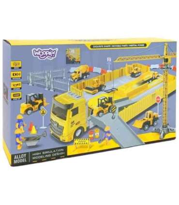 WOOPIE Veoauto 6-ühes ehituskomplekt Kraana Tagasivetoga autod Tarvikud