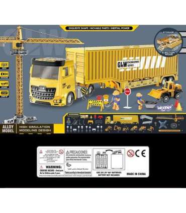 WOOPIE Veoauto 6-ühes ehituskomplekt Kraana Tagasivetoga autod Tarvikud