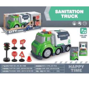 WOOPIE CITY TRUCK Мусоровоз — звуковые и световые эффекты