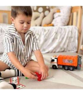 WOOPIE interaktiivne prügiauto mudel, 1:16 skaalas, heli- ja valgusefektid