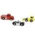 CLASSIC WORLD деревянные машинки - полиция, пожарная машина и эвакуатор - набор из 3 шт.