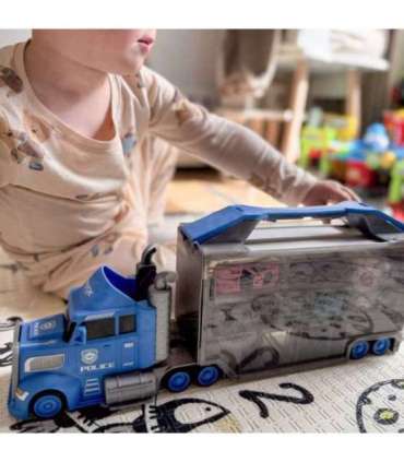 WOOPIE Полицейский грузовик 2-в-1: транспортер и автотрек