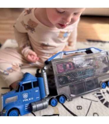 WOOPIE Полицейский грузовик 2-в-1: транспортер и автотрек