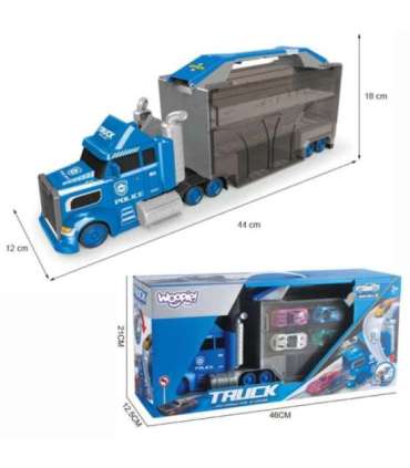 WOOPIE Полицейский грузовик 2-в-1: транспортер и автотрек