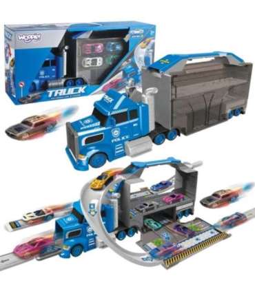 WOOPIE Полицейский грузовик 2-в-1: транспортер и автотрек