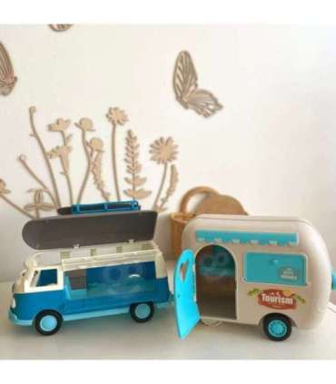 WOOPIE Кампер XL для кукол - кемпинговый набор с прицепом