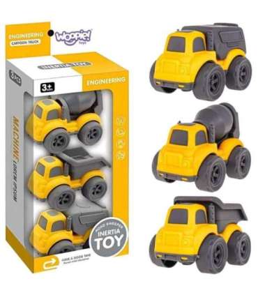 WOOPIE набор 3 в 1: строительная техника — мусоровоз, бетономешалка, самосвал