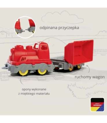 BIG товарный вагон с самосвальным кузовом - игрушка на ремень