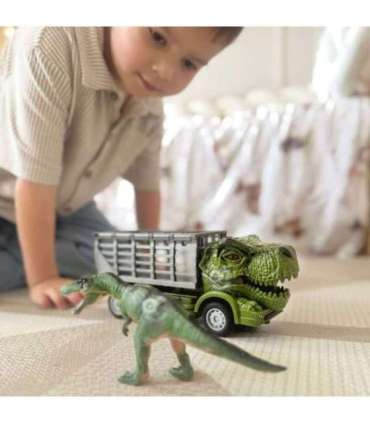 WOOPIE puldiga juhitav RC-auto - roheline dinosaurus + figuur