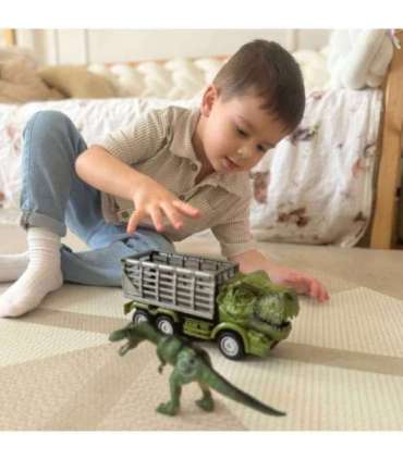 WOOPIE puldiga juhitav RC-auto - roheline dinosaurus + figuur