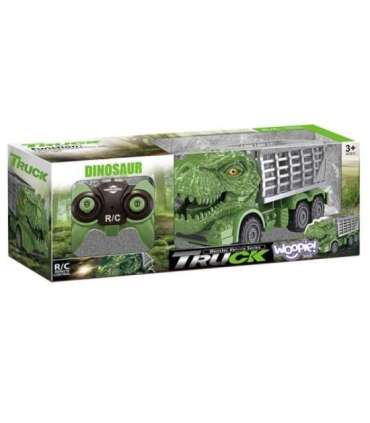 WOOPIE puldiga juhitav RC-auto - roheline dinosaurus + figuur