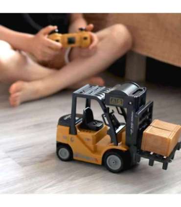 WOOPIE Zdalnie Sterowany Wózek Widłowy 2w1 Dźwig RC - Skala 1:24