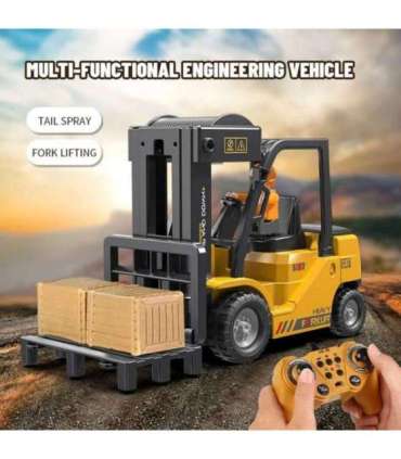 WOOPIE Zdalnie Sterowany Wózek Widłowy 2w1 Dźwig RC - Skala 1:24