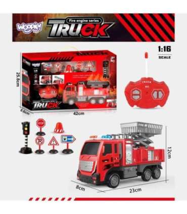 WOOPIE kaugjuhtimisega tuletõrjeauto tõstukiga