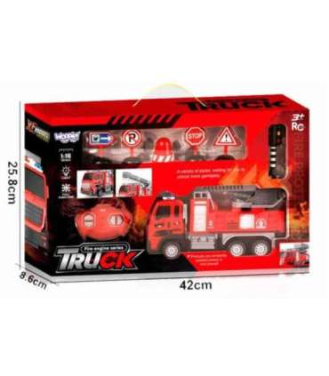 WOOPIE kaugjuhtimisega tuletõrjeauto tõstukiga