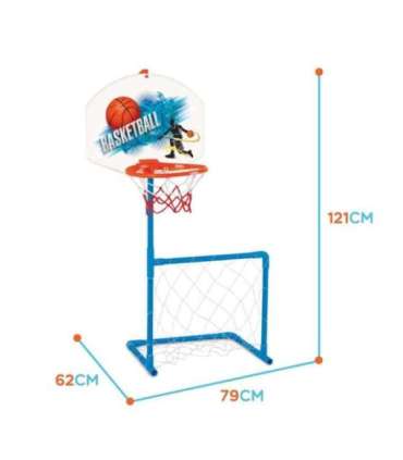 WOOPIE набор 2 в 1: баскетбольное кольцо и футбольные ворота + мяч