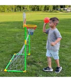 WOOPIE Набор 2 в 1: баскетбол и футбольные ворота + мячи