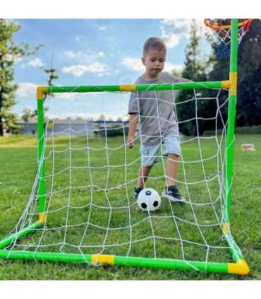 WOOPIE 2-ühes komplekt: korvpall ja jalgpalli värav + pallid