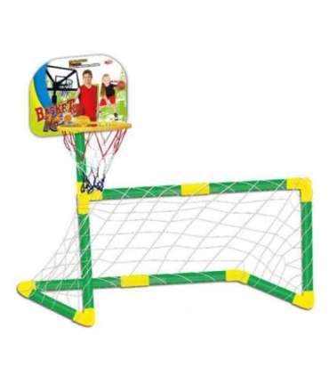 WOOPIE 2-ühes komplekt: korvpall ja jalgpalli värav + pallid