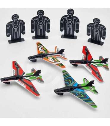 WOOPIE automaatne lennukite viskepüstol + 4 lennukit