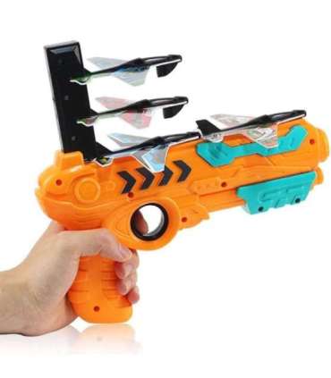 WOOPIE automaatne lennukite viskepüstol + 4 lennukit
