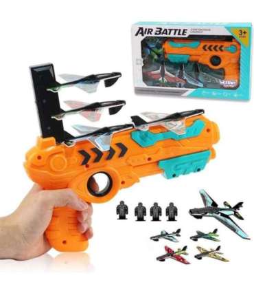 WOOPIE automaatne lennukite viskepüstol + 4 lennukit