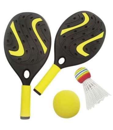 WOOPIE reket pehme vahtpalli ja sulgpalliga - komplekt randa ja aeda