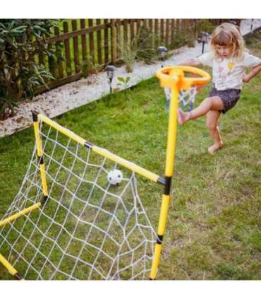 WOOPIE 2-ühes komplekt: korvpall ja jalgpalli värav + pallid ja pump