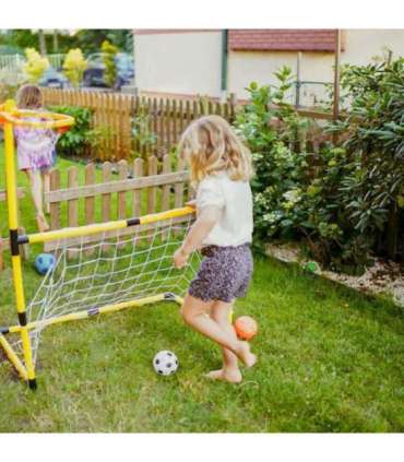 WOOPIE набор 2 в 1: баскетбол и футбольные ворота + мячи и насос