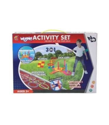 WOOPIE 3-ühes komplekt: Serso, keksumäng, cornhole — kotikestega sihtviskemäng