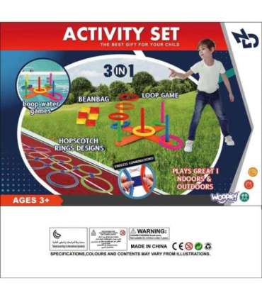 WOOPIE Набор 3 в 1: Serso, игра в классики, cornhole — метание мешочков в цель