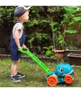 WOOPIE Садовая газонокосилка Dino для мыльных пузырей (динозавр) + жидкость для мыльных пузырей