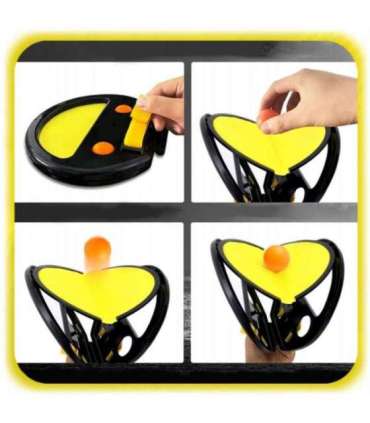 WOOPIE Catch Ball — игра на ловкость: бросай и лови для двоих, 2 ракетки + 4 мяча