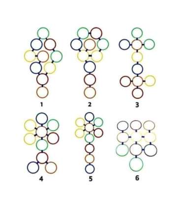 WOOPIE keksumängu hüppamiskomplekt - rõngad, 10 tk