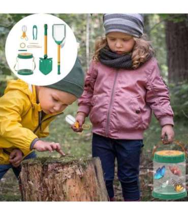 WOOPIE Discovery Väike looduse avastaja komplekt — putukate ja liblikate püügivõrk, anum kalade jaoks