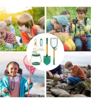 WOOPIE Discovery Väike looduse avastaja komplekt — putukate ja liblikate püügivõrk, anum kalade jaoks