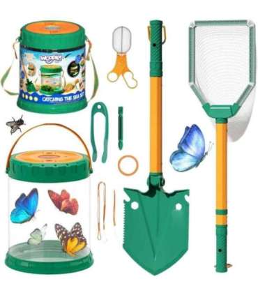WOOPIE Discovery Väike looduse avastaja komplekt — putukate ja liblikate püügivõrk, anum kalade jaoks