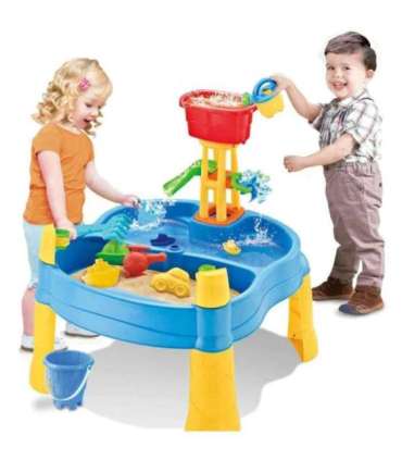 WOOPIE 2 в 1: водный стол и песочница с мельницей, 14 аксессуаров