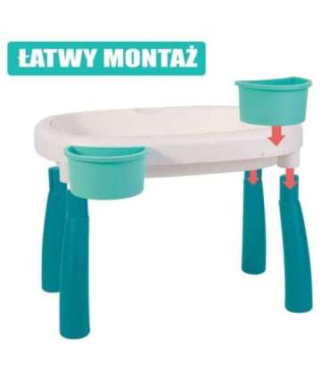 WOOPIE Veelaud 2-ühes liivakast, 7 osa.